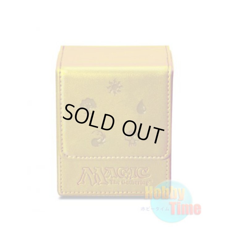 画像1: Ultra・PRO MTG 革風フリップ デッキボックス マナシンボル 金 (1)