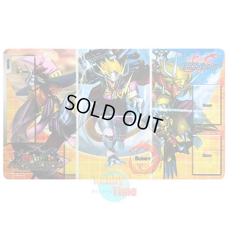 画像1: バディファイト 英語版 プレイマット ドドド大冒険 BT03 ドラゴウィザード マジシャン・ドラム & 迅雷騎士団 ドラムバンカー・ドラゴン & 勇者 ドラム (1)