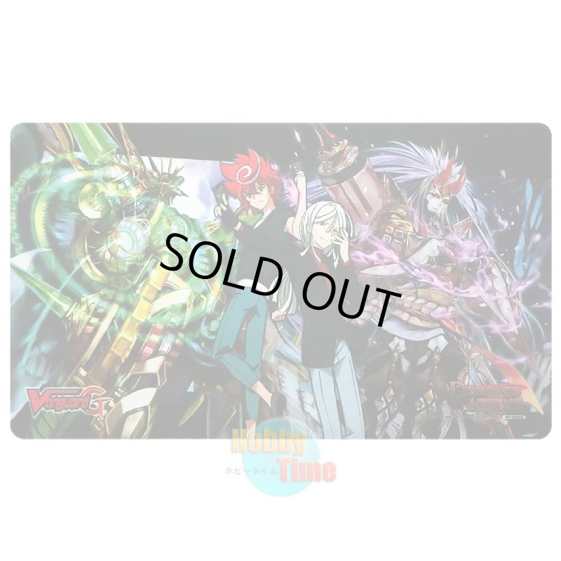 画像1: ヴァンガード 英語版 プレイマット G-BT11 超刻龍 ミステリーフリーズ・ドラゴン & 新導クロノ & 鬼丸カズミ & 閻魔忍鬼 ムジンロード (1)