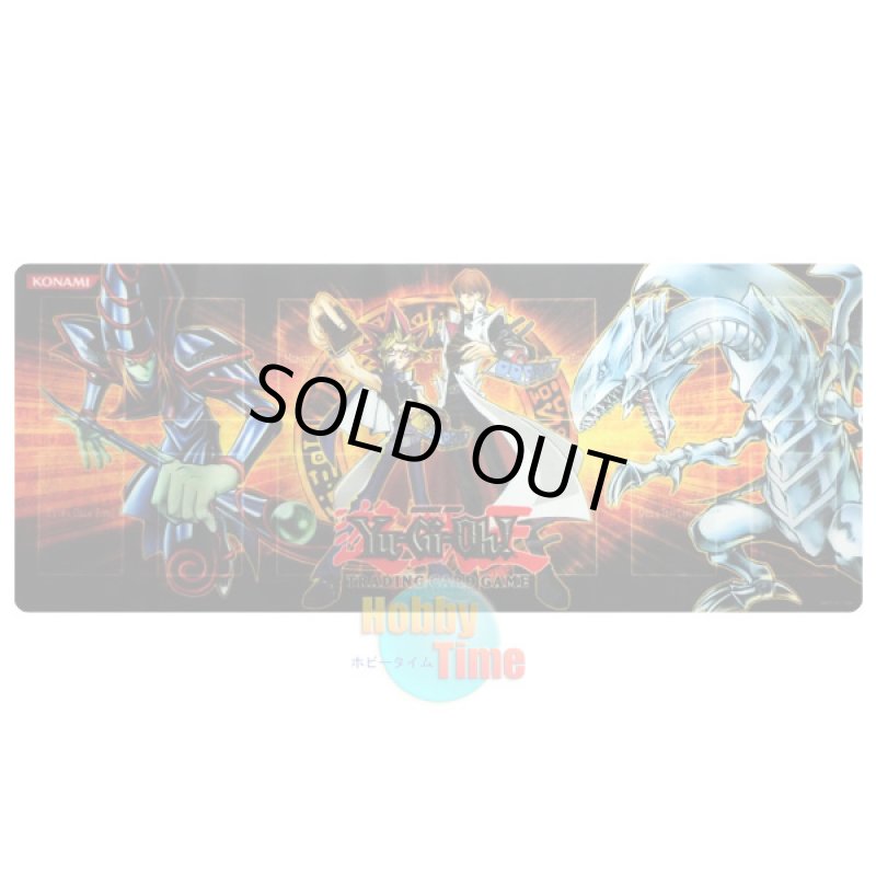 画像1: 英語版 プレイマット GLD4 ブラック・マジシャン & 武藤遊戯 & 海馬瀬人 & 青眼の白龍 (1)