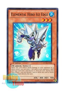 画像1: 英語版 STOR-EN098 Elemental Hero Ice Edge Ｅ・ＨＥＲＯ アイスエッジ (スーパーレア) 1st Edition