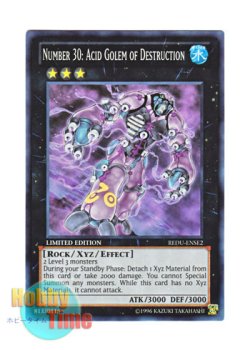 画像1: 英語版 REDU-ENSE2 Number 30: Acid Golem of Destruction No.30 破滅のアシッド・ゴーレム (スーパーレア) Limited Edition