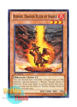 画像1: 英語版 LTGY-EN097 Burner, Dragon Ruler of Sparks 炎征竜－バーナー (ノーマル) 1st Edition