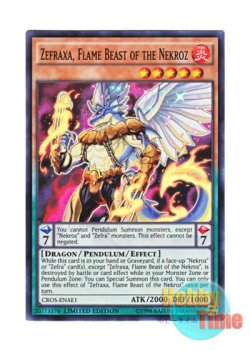 画像1: 英語版 CROS-ENAE1 Zefraxa, Flame Beast of the Nekroz 炎獣の影霊衣－セフィラエグザ (スーパーレア) Limited Edition