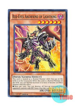 画像1: 英語版 LDK2-ENJ03 Red-Eyes Archfiend of Lightning 真紅眼の凶雷皇－エビル・デーモン (ノーマル) 1st Edition