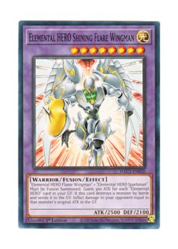 画像1: 英語版 HAC1-EN020 Elemental HERO Shining Flare Wingman E・HERO シャイニング・フレア・ウィングマン (ノーマル) 1st Edition