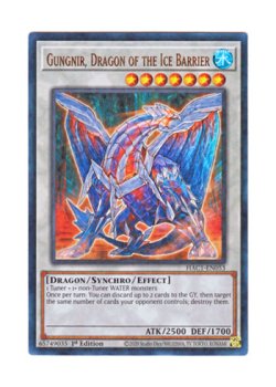 画像1: 英語版 HAC1-EN053 Gungnir, Dragon of the Ice Barrier 氷結界の龍 グングニール (ウルトラレア・パラレル) 1st Edition