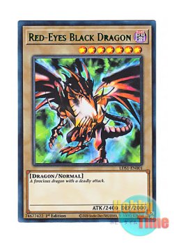 画像1: 英語版 LDS1-EN001 Red-Eyes Black Dragon (Updated from: Red-Eyes B. Dragon) 真紅眼の黒竜 (ウルトラレア：グリーン) 1st Edition