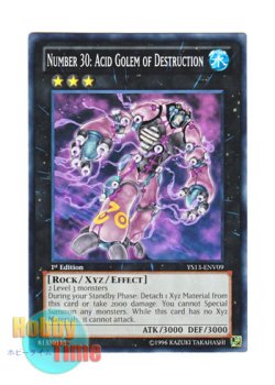 画像1: 英語版 YS13-ENV09 Number 30: Acid Golem of Destruction No.30 破滅のアシッド・ゴーレム (ノーマル) 1st Edition