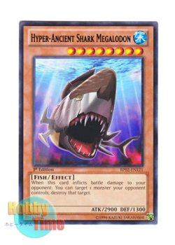 画像1: 英語版 BP02-EN121 Hyper-Ancient Shark Megalodon エンシェント・シャーク ハイパー・メガロドン (レア：ブラック) 1st Edition