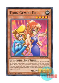 画像1: 英語版 BP03-EN014 Toon Gemini Elf トゥーン・ヂェミナイ・エルフ (レア) 1st Edition