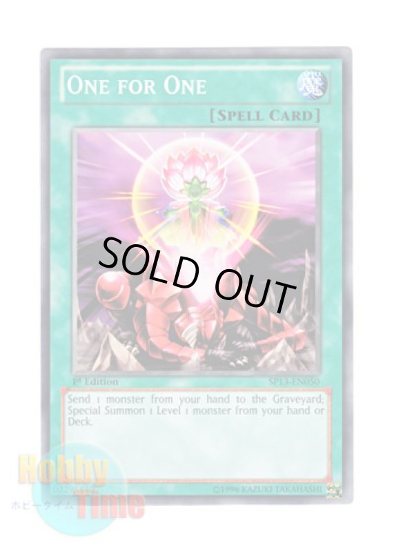 画像1: 英語版 SP13-EN050 One for One ワン・フォー・ワン (ノーマル) 1st Edition (1)