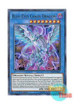 画像1: 英語版 LED3-EN001 Blue-Eyes Chaos Dragon 青眼の混沌龍 (ウルトラレア) 1st Edition