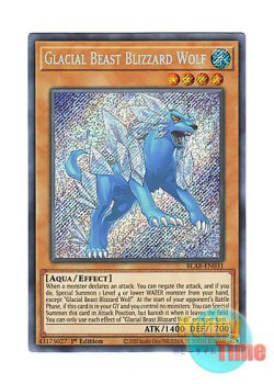 画像1: 英語版 BLAR-EN031 Glacial Beast Blizzard Wolf 極氷獣ブリザード・ウルフ (シークレットレア) 1st Edition
