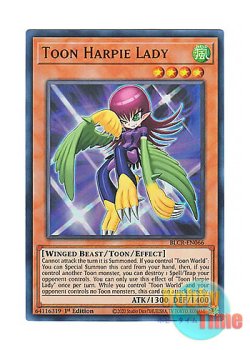 画像1: 英語版 BLCR-EN066 Toon Harpie Lady トゥーン・ハーピィ・レディ (ウルトラレア) 1st Edition