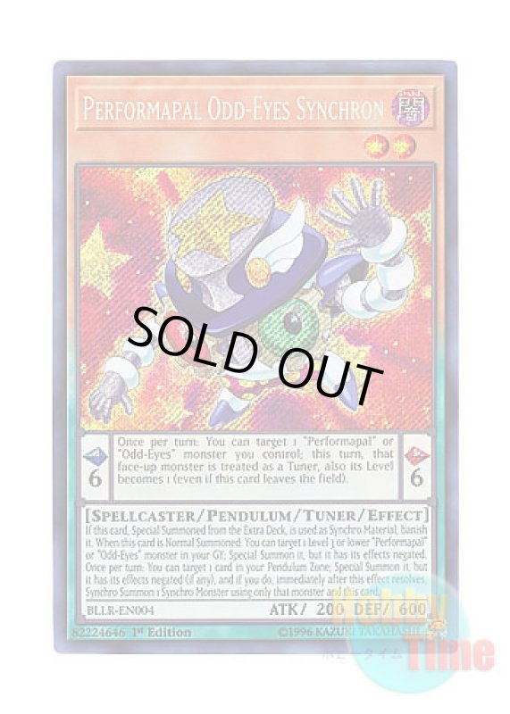 画像1: 英語版 BLLR-EN004 Performapal Odd-Eyes Synchron EMオッドアイズ・シンクロン (シークレットレア) 1st Edition (1)