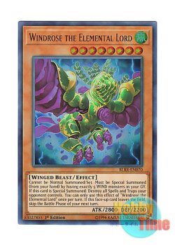 画像1: 英語版 BLRR-EN070 Windrose the Elemental Lord 風霊神ウィンドローズ (ウルトラレア) 1st Edition