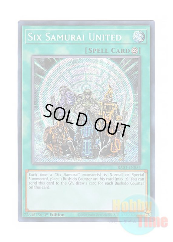 画像1: 英語版 RA03-EN054 Six Samurai United 六武衆の結束 (シークレットレア) 1st Edition (1)