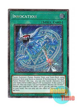 画像1: 英語版 RA04-EN281 Invocation 召喚魔術 (プラチナシークレットレア) 1st Edition