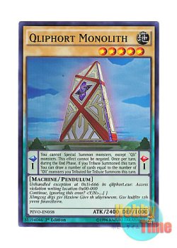 画像1: 英語版 PEVO-EN058 Qliphort Monolith クリフォート・アセンブラ (スーパーレア) 1st Edition