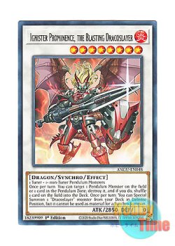 画像1: 英語版 ANGU-EN048 Ignister Prominence, the Blasting Dracoslayer 爆竜剣士イグニスターP (レア) 1st Edition
