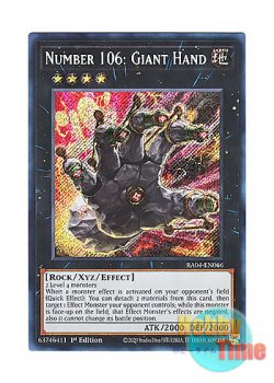 画像1: 英語版 RA04-EN066 Number 106: Giant Hand No.106 巨岩掌ジャイアント・ハンド (シークレットレア) 1st Edition