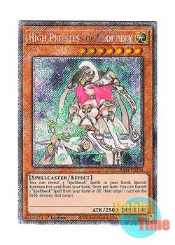 画像1: 英語版 RA04-EN184 High Priestess of Prophecy 魔導法士 ジュノン (プラチナシークレットレア) 1st Edition