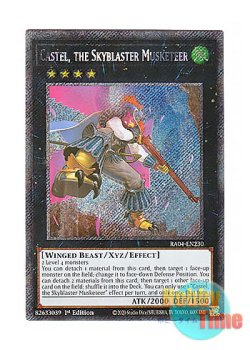 画像1: 英語版 RA04-EN230 Castel, the Skyblaster Musketeer 鳥銃士カステル (プラチナシークレットレア) 1st Edition