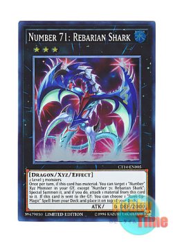画像1: 英語版 CT14-EN005 Number 71: Rebarian Shark No.71 リバリアン・シャーク (スーパーレア) Limited Edition