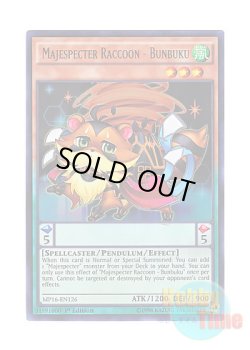 画像1: 英語版 MP16-EN126 Majespecter Raccoon - Bunbuku マジェスペクター・ラクーン (ウルトラレア) 1st Edition