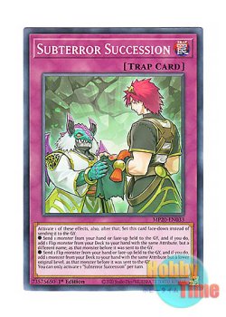 画像1: 英語版 MP20-EN033 Subterror Succession サブテラーの継承 (ノーマル) 1st Edition