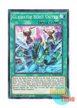 画像1: 英語版 MP20-EN185 Gladiator Beast United 団結する剣闘獣 (ノーマル) 1st Edition