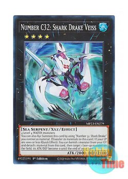 画像1: 英語版 MP23-EN279 Number C32: Shark Drake Veiss CNo.32 海咬龍シャーク・ドレイク・バイス (スーパーレア) 1st Edition