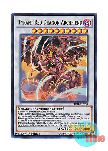 英語版 Tdil En050 Tyrant Red Dragon Archfiend レッド デーモンズ ドラゴン タイラント ウルトラレア 1st Edition