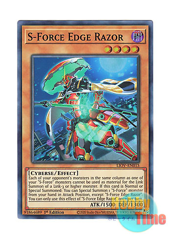 S-Force Edge Razor LIOV-EN015 Super Rare Yu-Gi-Oh Card 1st Edition New