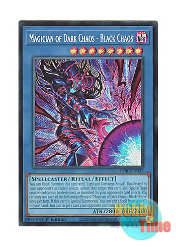 画像1: 英語版 CORI-EN027 Magician of Dark Chaos - Black Chaos 黒き混沌の魔術師ブラック・カオス (シークレットレア) 1st Edition (1)