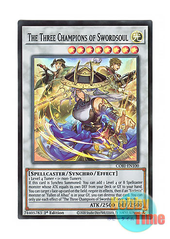 画像1: 英語版 CORI-EN100 The Three Champions of Swordsoul 三英の相剣師 (スーパーレア) 1st Edition (1)