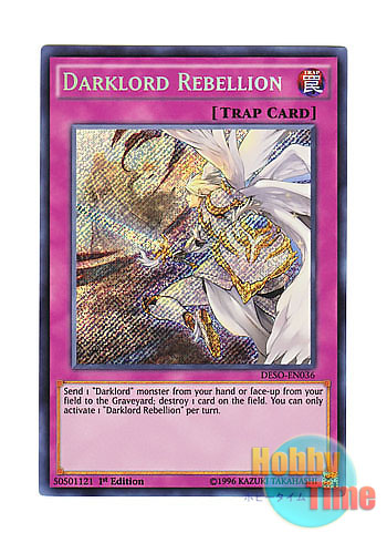 英語版 Deso En036 Darklord Rebellion 背徳の堕天使 シークレットレア 1st Edition