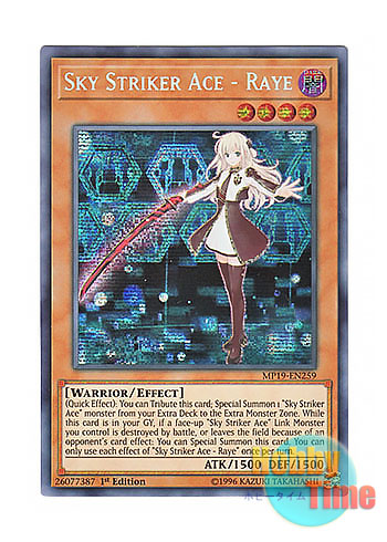 英語版 MP19-EN259 Sky Striker Ace - Raye 閃刀姫－レイ (プリズマティックシークレットレア) 1st Edition