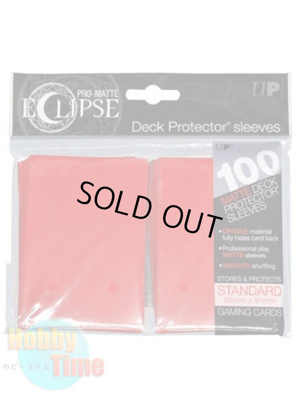 画像1: Ultra・PRO 非光沢 カードスリーブ ECLIPSE レッド 100枚入り ウルトラ・プロ イクリプス プロテクター (スタンダードサイズ)