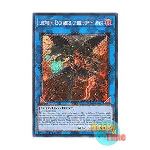 画像: 英語版 RA01-EN042 Cherubini, Ebon Angel of the Burning Abyss 彼岸の黒天使 ケルビーニ (プラチナシークレットレア) 1st Edition