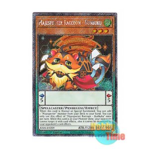 画像: 英語版 RA04-EN259 Majespecter Raccoon - Bunbuku マジェスペクター・ラクーン (プラチナシークレットレア) 1st Edition