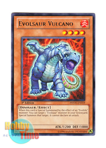 画像1: 英語版 PHSW-EN019 Evolsaur Vulcano エヴォルダー・ウルカノドン (レア) 1st Edition