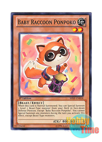 画像1: 英語版 SHSP-EN014 Baby Raccoon Ponpoko 子狸ぽんぽこ (ノーマル) 1st Edition