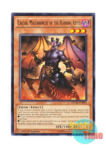 画像1: 英語版 NECH-EN084 Calcab, Malebranche of the Burning Abyss 彼岸の悪鬼 ハックルスパー (レア) 1st Edition