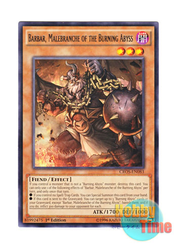 画像1: 英語版 CROS-EN083 Barbar, Malebranche of the Burning Abyss 彼岸の悪鬼 バルバリッチャ (レア) 1st Edition