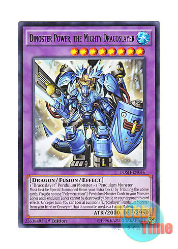 画像1: 英語版 BOSH-EN046 Dinoster Power, the Mighty Dracoslayer 剛竜剣士ダイナスターP (レア) 1st Edition