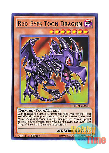 英語版 SHVI-EN036 Red-Eyes Toon Dragon レッドアイズ・トゥーン・ドラゴン (スーパーレア) 1st Edition