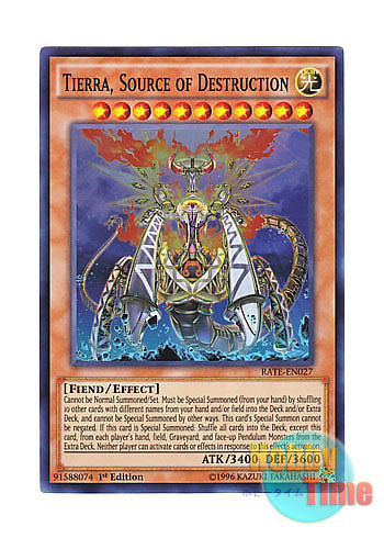 画像1: 英語版 RATE-EN027 Tierra, Source of Destruction 創星神 tierra (スーパーレア) 1st Edition