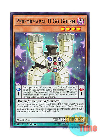画像1: 英語版 MACR-EN004 Performapal U Go Golem EMユーゴーレム (レア) 1st Edition